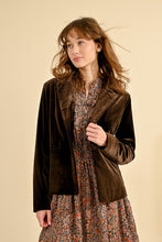 Chocolate Brown Velvet Blazer