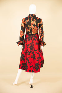 Black & Red Brocade Jacket