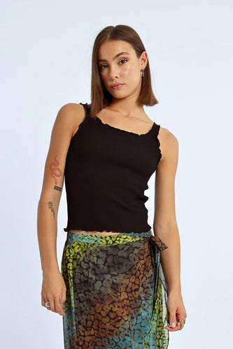 Black Ribbed Tank