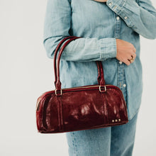 Arlys Barrel Shoulder Bag- Burgundy