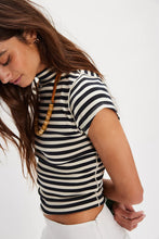 We The Free Lola Striped Tee- BW Stripe