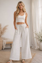 Relaxed Polka Dot Wide Leg Pants: RED/WHITE