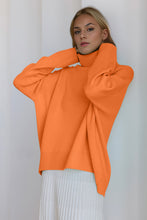 Cozy Turtleneck Dropped Shoulder Long Sleeve Sweater