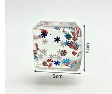 Sugarplum Sparkle Christmas & Holiday Cube Squishy Collection: Clear Snowflake cube