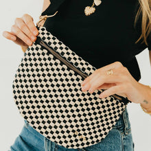 Westlyn Woven Bum Bag - Woven Checkered Blush