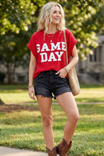 Game Day Ribbed Knit Top: BLACK