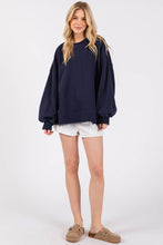 HEART PATCH WASHED SWEATSHIRT: BLACK