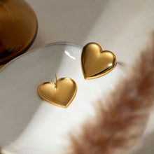 Stainless Steel Heart Stud Earrings