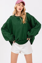 HEART PATCH WASHED SWEATSHIRT: BLACK