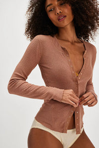 Free People Going Places Cardi- Cafe Latte