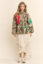 Forest Camo Varsity Patch Snap-Front Jacke