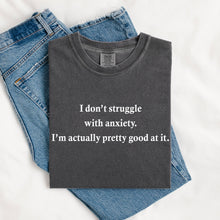 Funny Anxiety Graphic T Shirt Unisex Comfort Colors Tee