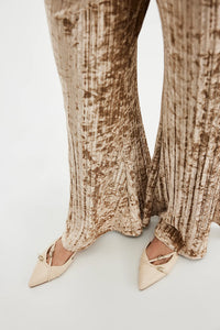 Free People Star Sign Velvet Pant- Champagne