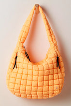 Free People Quilted Carryall Bag- Neon Clementine