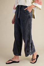 Black Mineral Washed Terry Pant