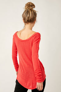Free People Cabin Fever Red Pop Top