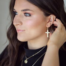 Gold Cross Earrings