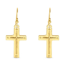 Gold Cross Earrings