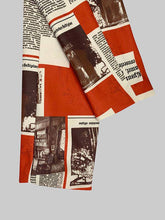 Red Newspaper Print Blazer