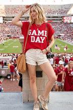 Game Day Ribbed Knit Top: BLACK