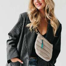 Jolie Puffer Bum Bag: Navy