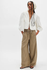 Free People Days End Linen Pull On- Caiman