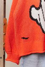 Halloween Spooky Face  Ghost Knit: Orange