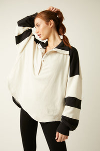 Free People Colorblock Pullover