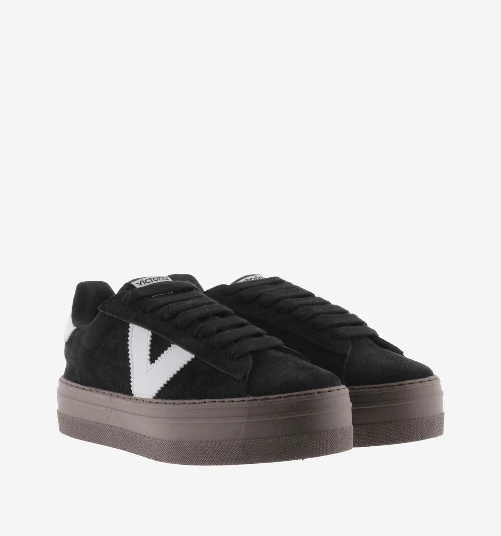 Victoria Barcelona Black Platform Sneakers