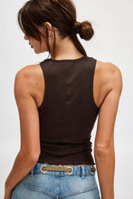 Free People Fresh in Love Tank- Double Espresso