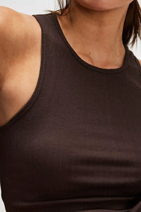 Free People Fresh in Love Tank- Double Espresso