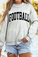 Light Grey Game Day Football Reversible Sweatshirt Top: Light Grey