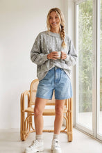 Oversized Polka Dot Scuba Pullover: NAVY/WHITE