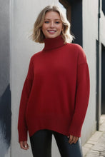 Cozy Turtleneck Dropped Shoulder Long Sleeve Sweater