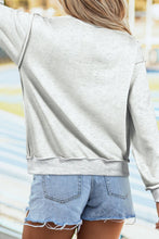 Light Grey Game Day Football Reversible Sweatshirt Top: Light Grey