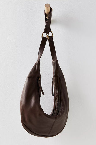 Free People Leather Idle Sling Bag- Espresso