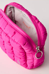Free People Quilted Mini Case- Fushcia Flirt