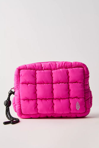 Free People Quilted Mini Case- Fushcia Flirt