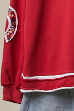 Christmas Back Lettering Sweatshirt: Red