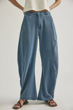 Free People Spotlight Washed Barrel Chino Trousers- Flint Stone