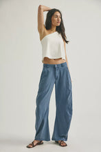 Free People Spotlight Washed Barrel Chino Trousers- Flint Stone