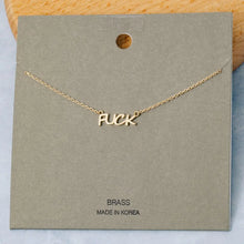 Fuck Gold Necklace