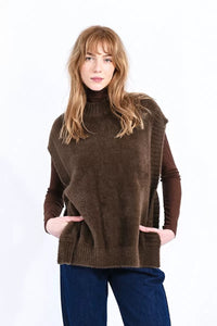 Fuzzy Sleeveless Sweater