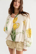 Free People Gaia Sweatshirt- Tulip Ivory