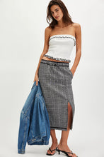 Free People Penelope Gingham Midi Skirt