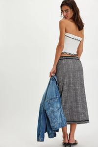 Free People Penelope Gingham Midi Skirt