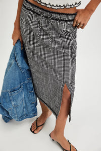 Free People Penelope Gingham Midi Skirt