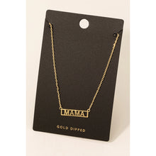 Gold Dipped Mama Box Logo Necklace-Silver or Gold