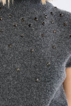 Grey Stud Sweater