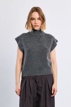 Grey Stud Sweater